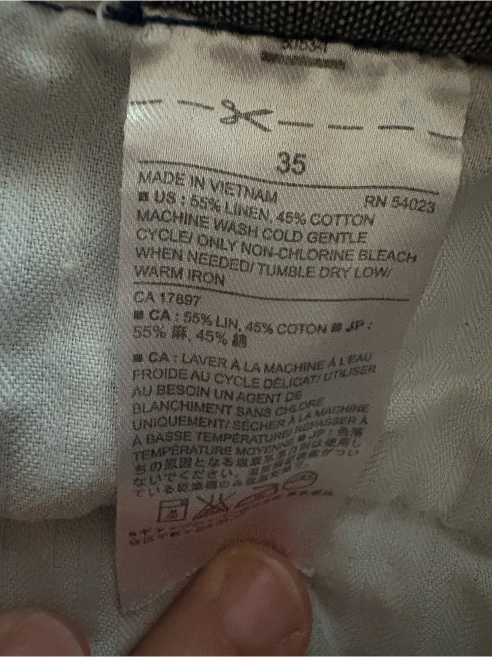Banana Republic shorts linen cotton blue vacation beach summer men's 35